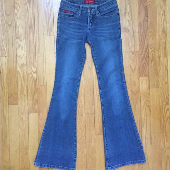 Bell Bottom Denim Blue Jeans l Medium Wash lSize25 - Picture 2 of 5